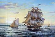 unknow artist Seascape, boats, ships and warships. 80 Germany oil painting artist